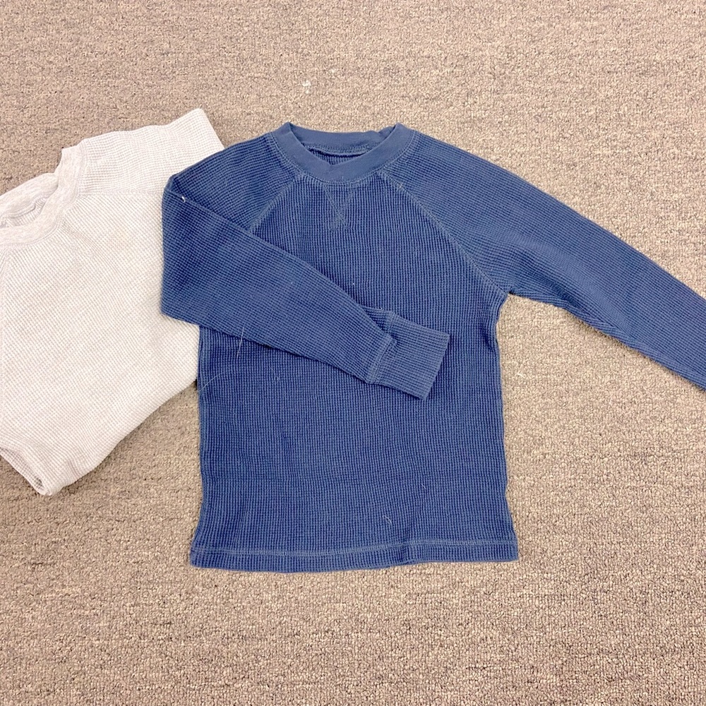 2 thermal heavy cotton long sleeve tshirts size 5/6 Children’s Place.